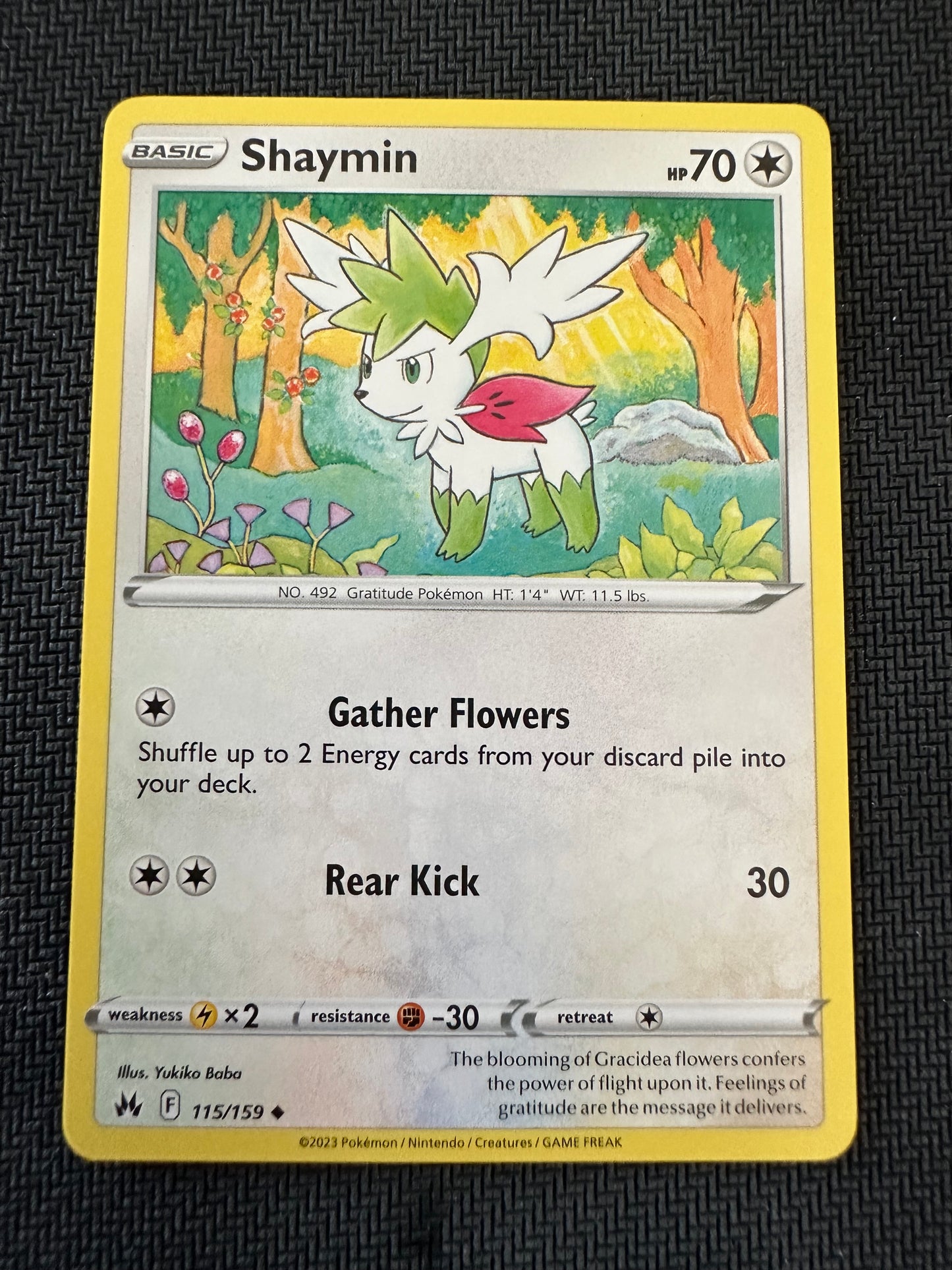 #115 Shaymin Crown Zenith Sun & Moon Pokemon