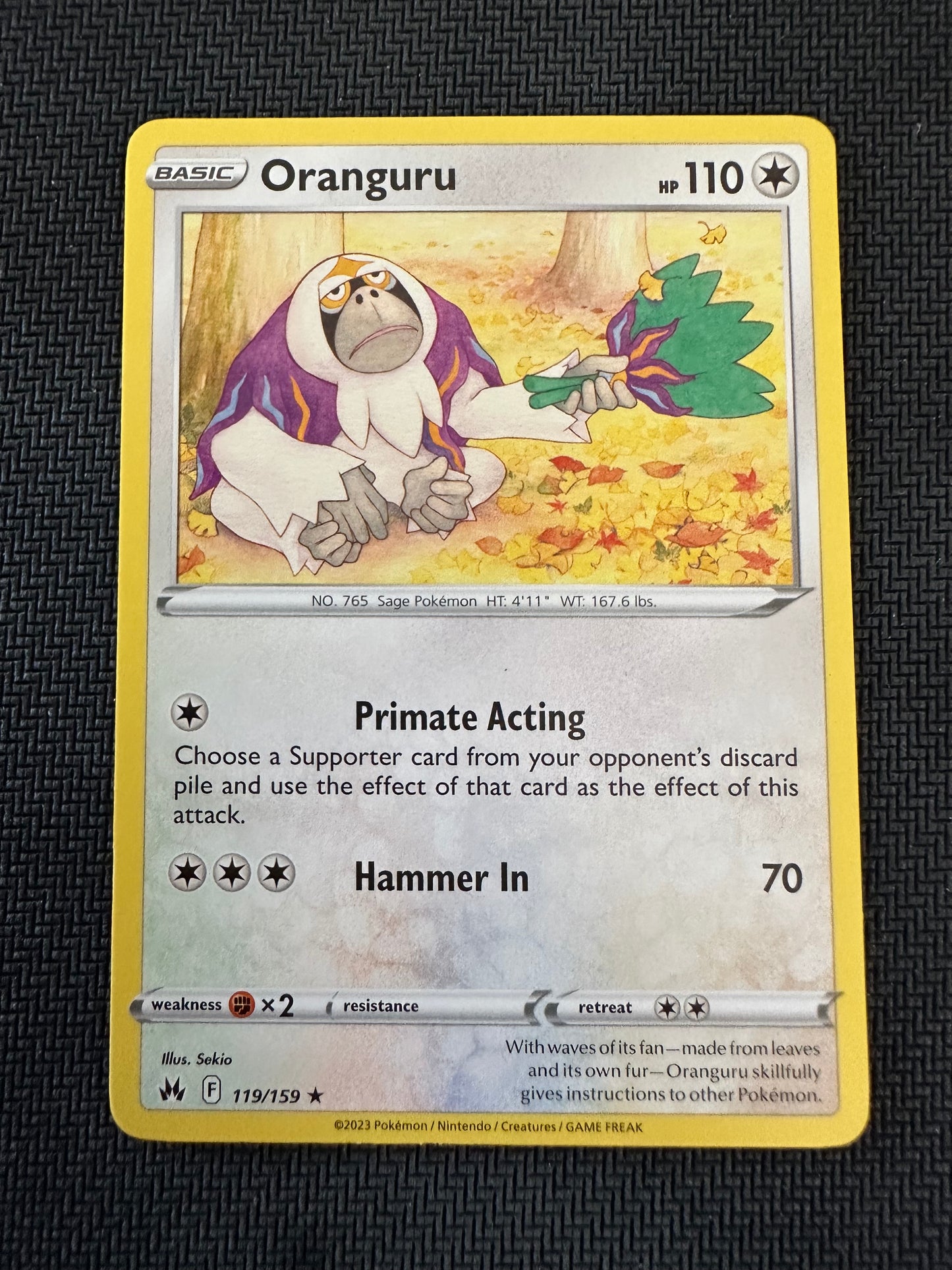 #119 Oranguru Crown Zenith Sun & Moon Pokemon