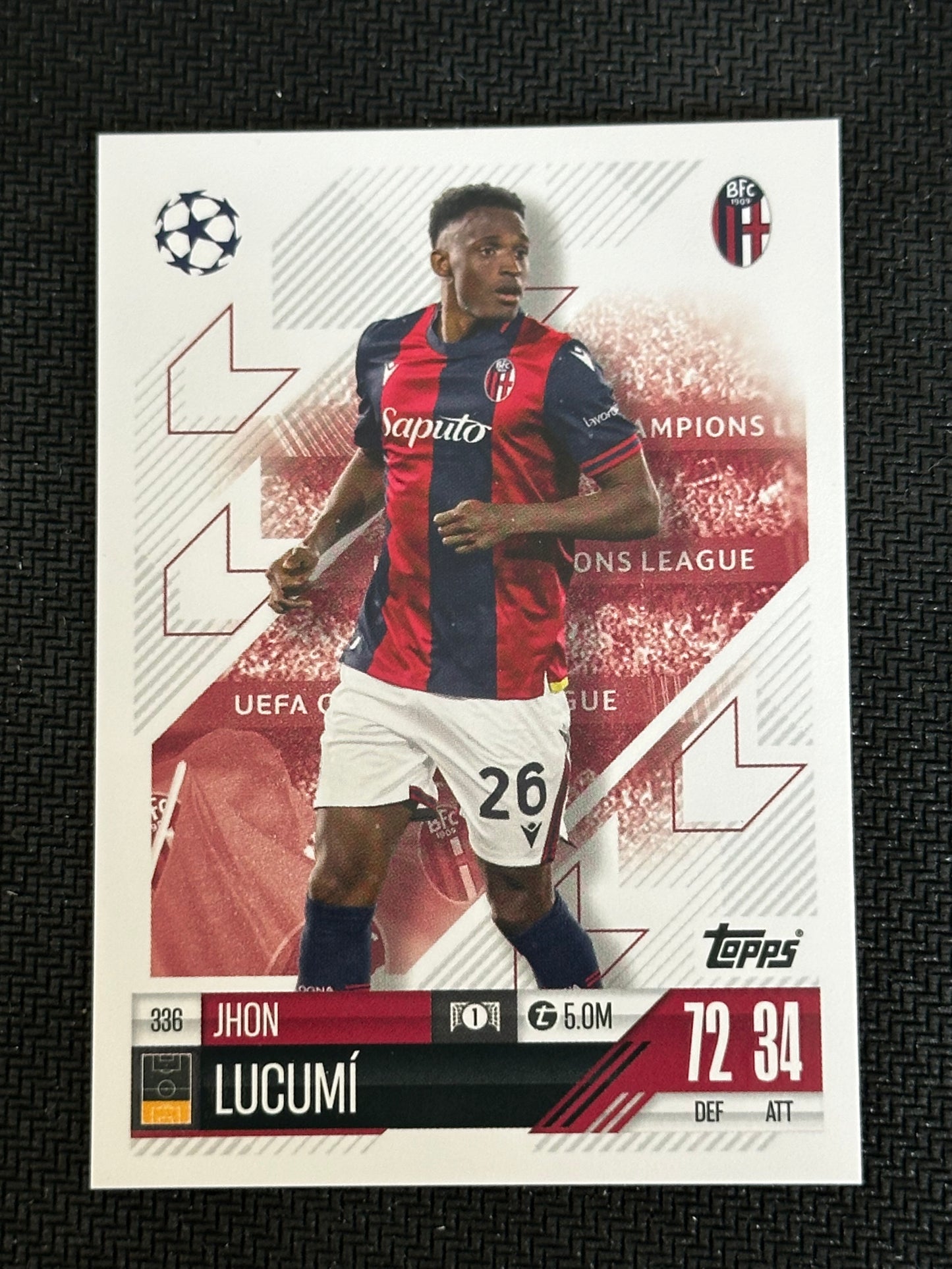 Jhon Lucumi #336 Match Attax 24/25