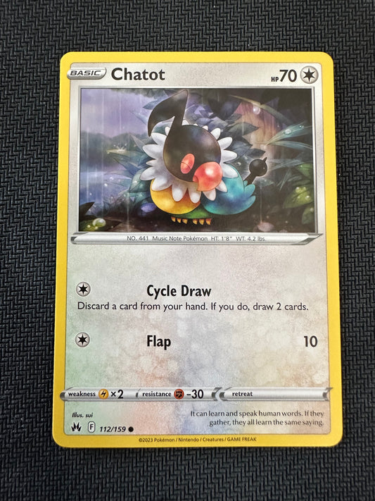 #112 Chatot Crown Zenith Sun & Moon Pokemon