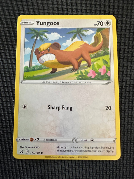 #117 Yungoos Crown Zenith Sun & Moon Pokemon