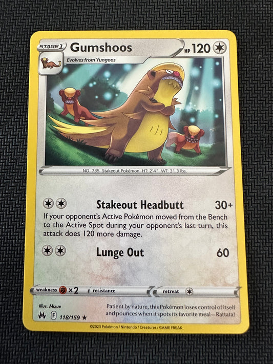 #118 Gumshoos Crown Zenith Sun & Moon Pokemon