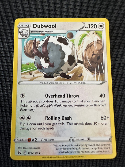 #122 Dubwool Crown Zenith Sun & Moon Pokemon