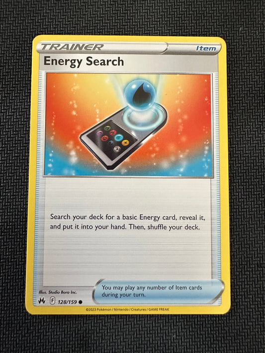 #128 Energy Search Crown Zenith Sun & Moon Pokemon