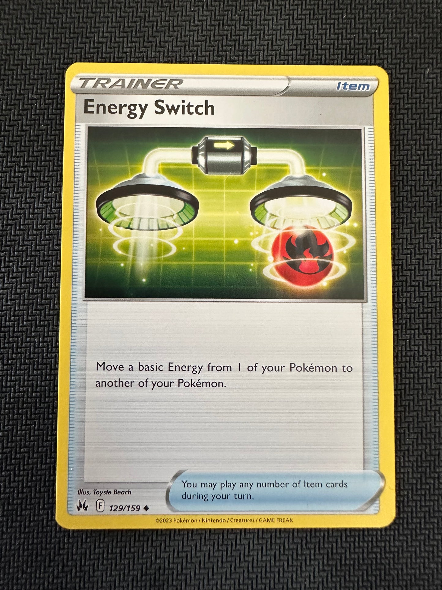 #129 Energy Switch Crown Zenith Sun & Moon Pokemon