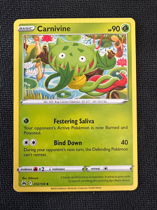 #12 Carnivine Crown Zenith Sun & Moon Pokemon