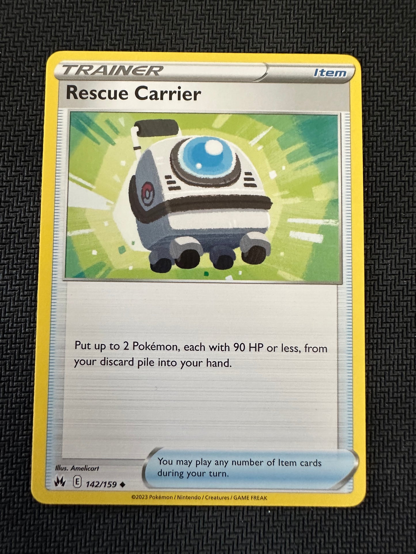 #142 Rescue Carrier Crown Zenith Sun & Moon Pokemon