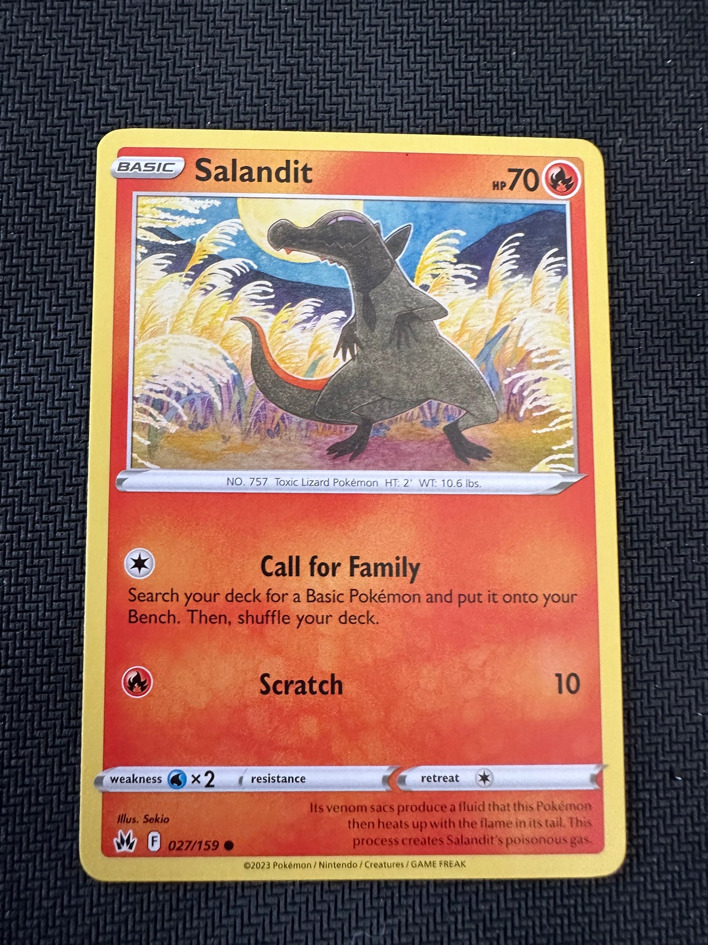 #27 Salandit Crown Zenith Sun & Moon Pokemon