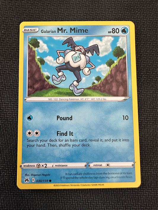 #30 Mr Mime Crown Zenith Sun & Moon Pokemon