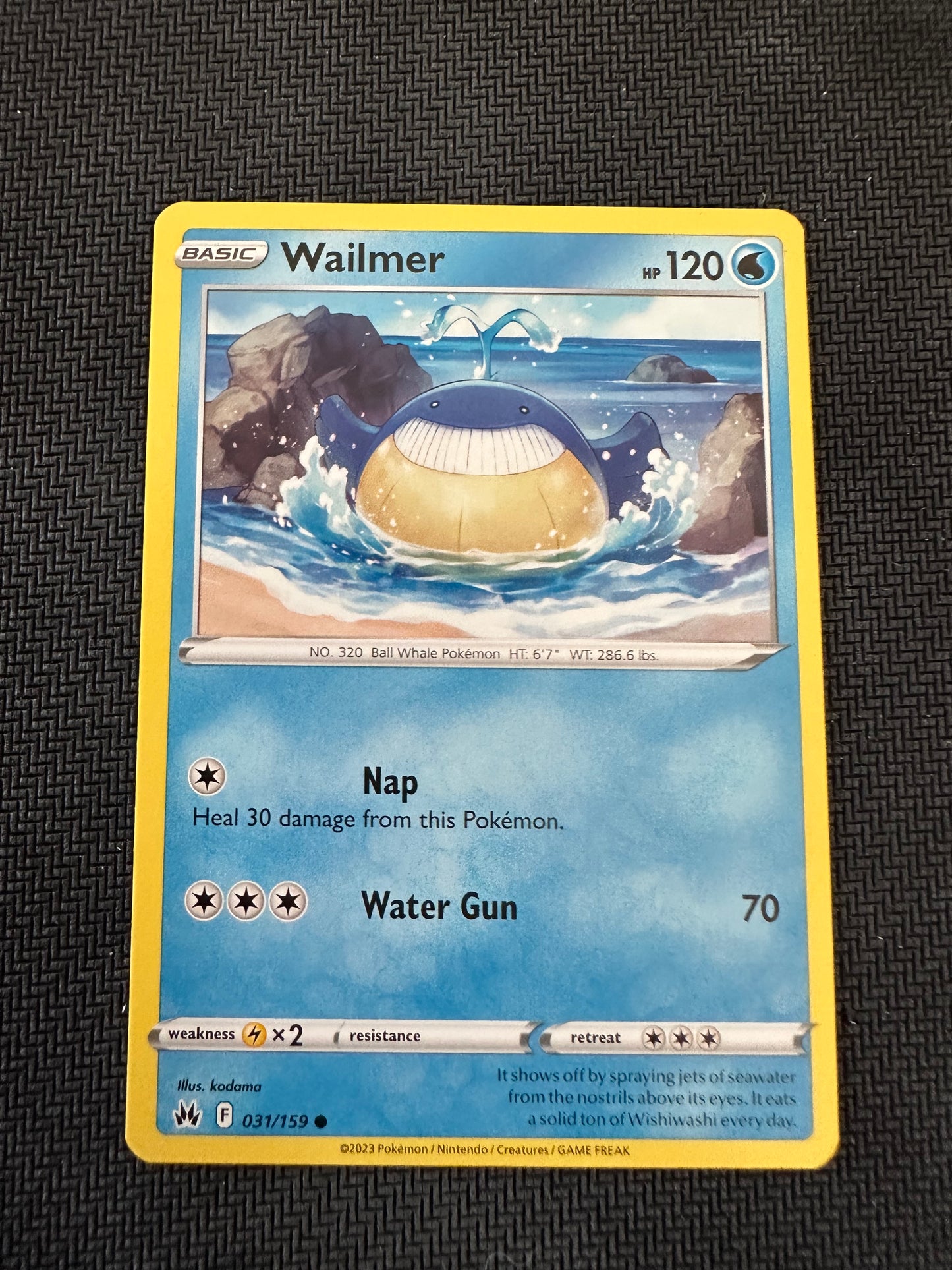 #31 Wailmer Crown Zenith Sun & Moon Pokemon