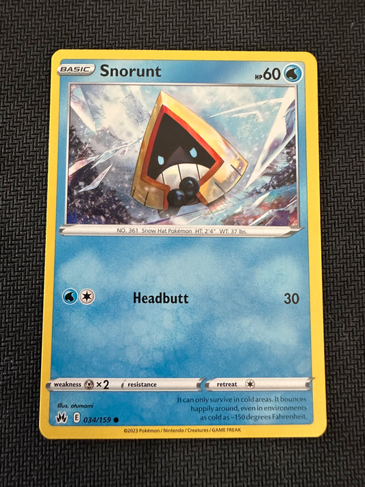 #34 Snorunt Crown Zenith Sun & Moon Pokemon