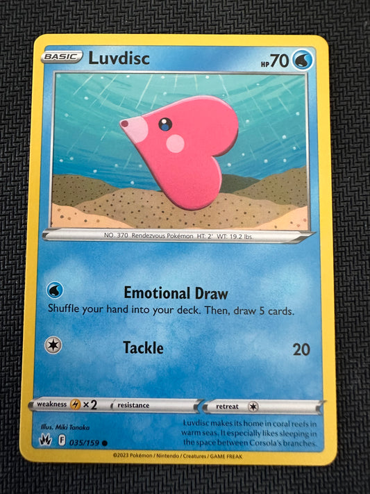 #35 Luvdisc Crown Zenith Sun & Moon Pokemon