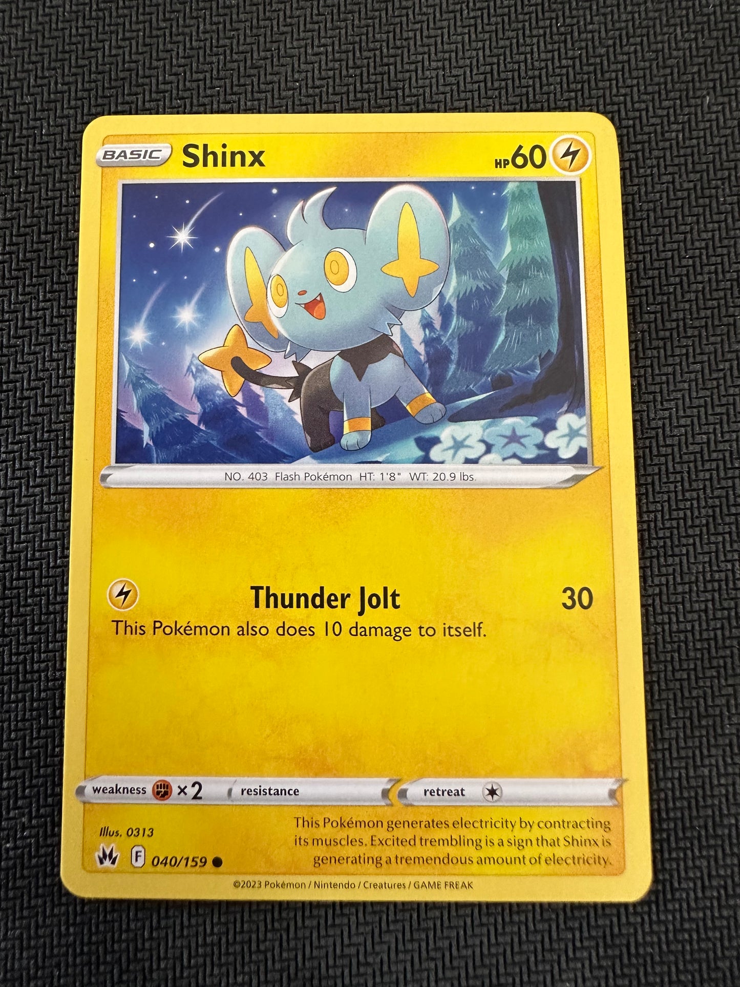 #40 Shinx Crown Zenith Sun & Moon Pokemon