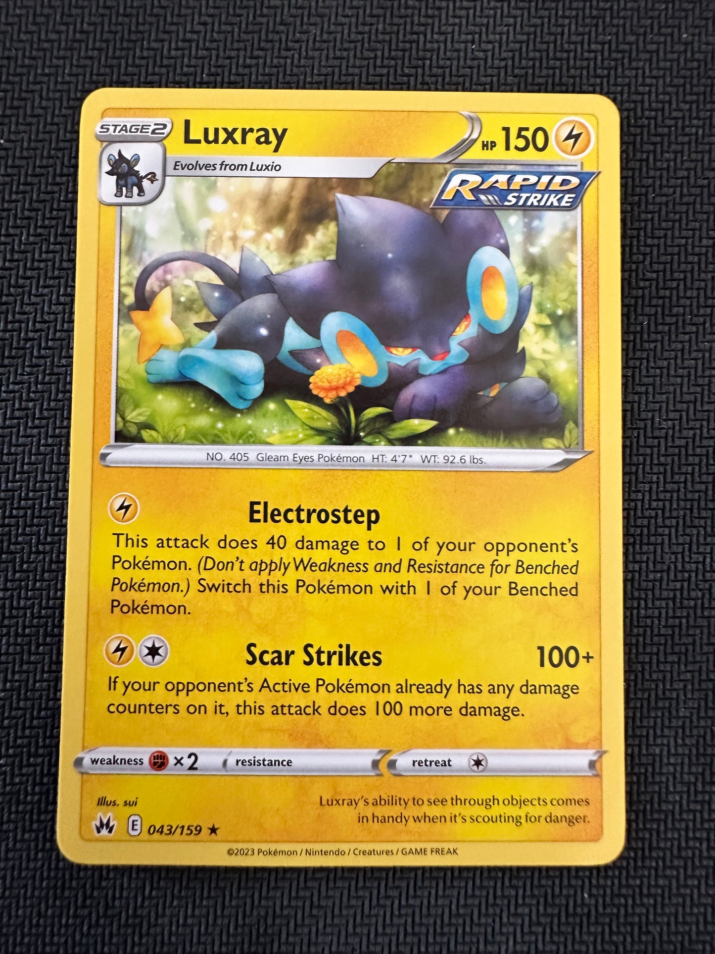 #43 Luxray Crown Zenith Sun & Moon Pokemon