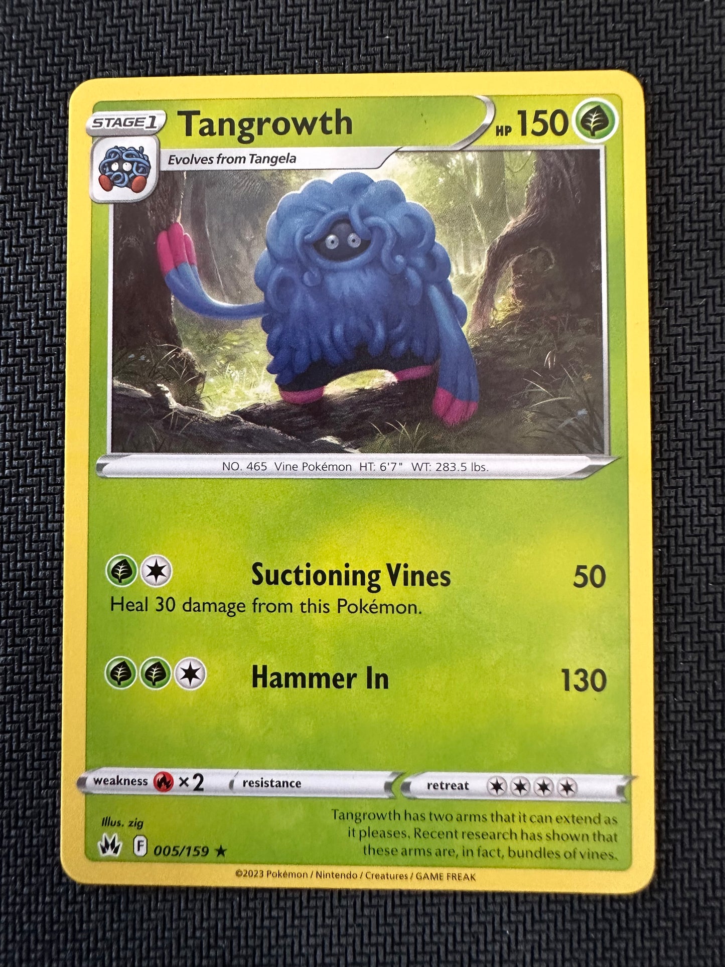 #5 Tangrowth Crown Zenith Sun & Moon Pokemon