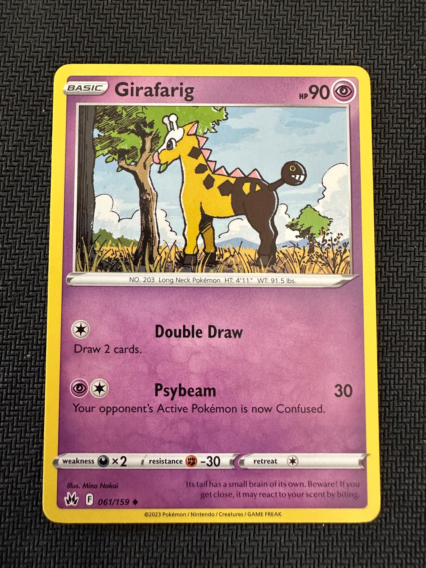 #61 Girafarig Crown Zenith Sun & Moon Pokemon