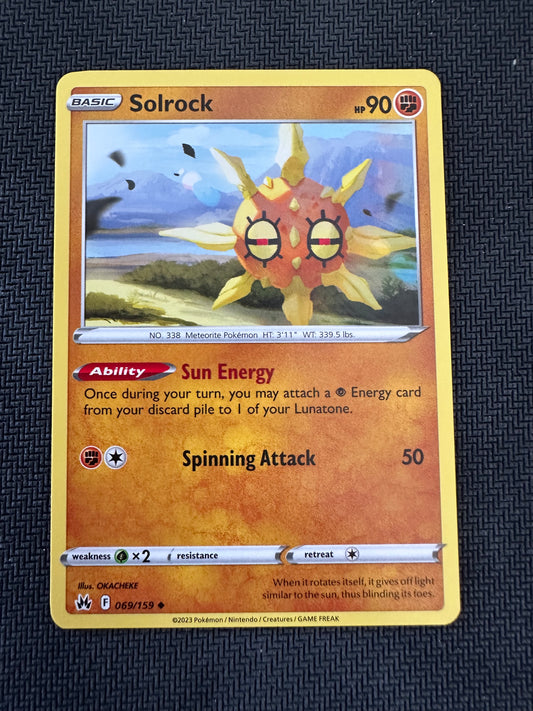 #69 Solrock Crown Zenith Sun & Moon Pokemon