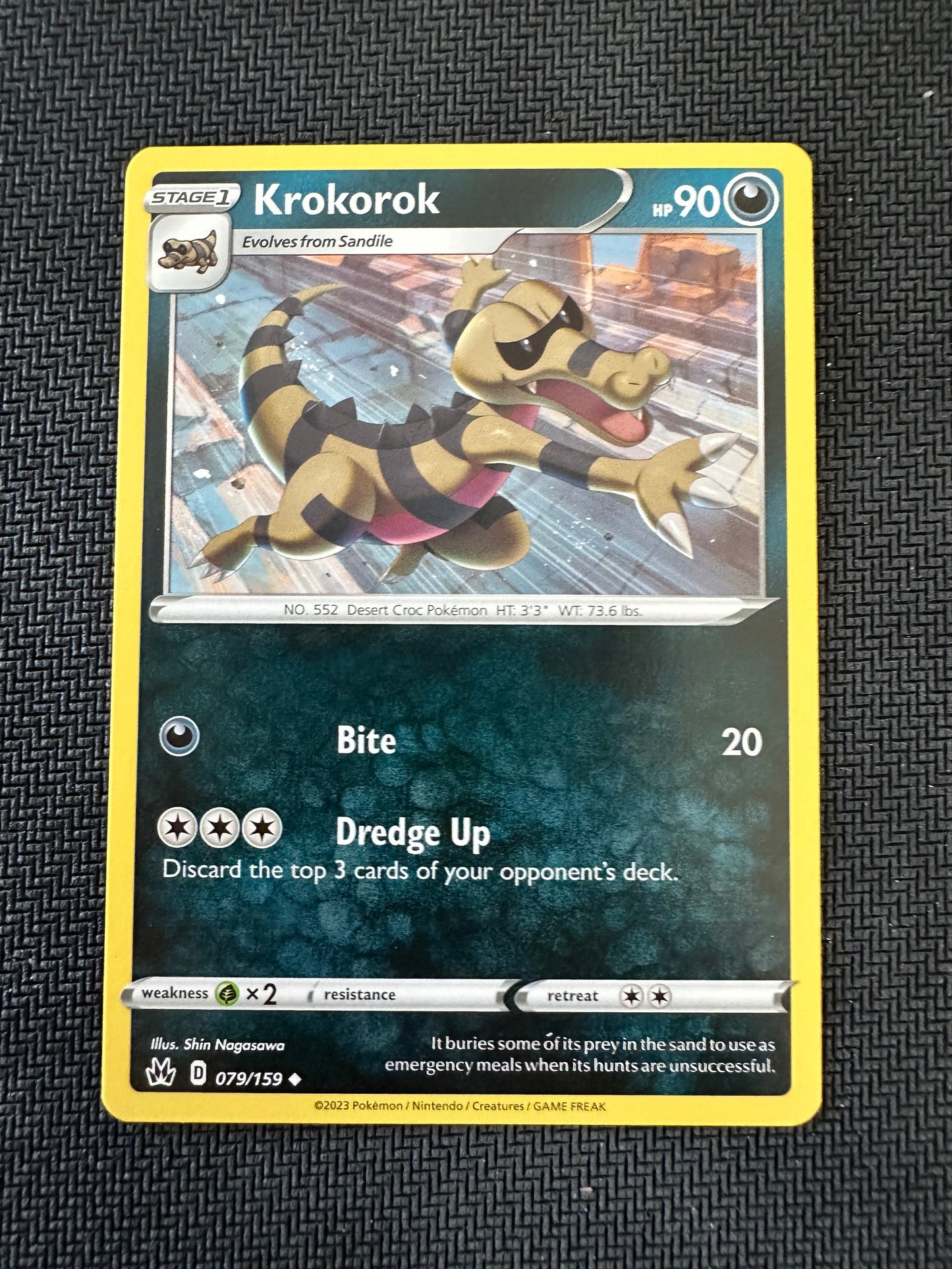 #79 Krokorok Crown Zenith Sun & Moon Pokemon