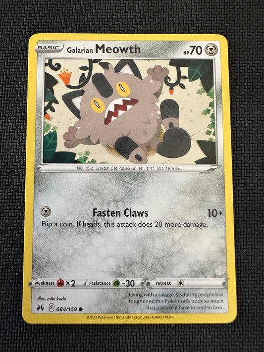 #84 Meowth Crown Zenith Sun & Moon Pokemon