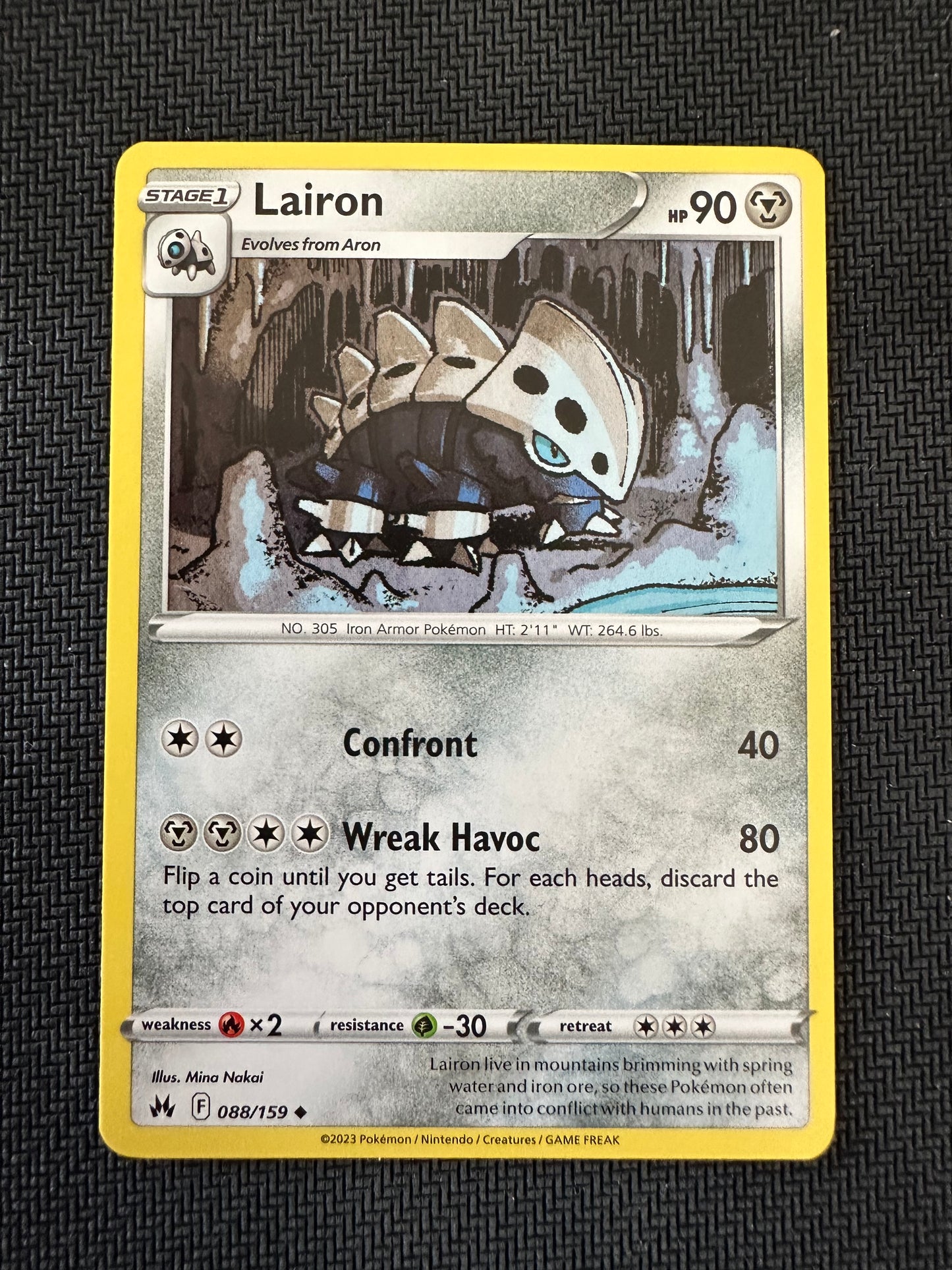 #88 Lairon Crown Zenith Sun & Moon Pokemon