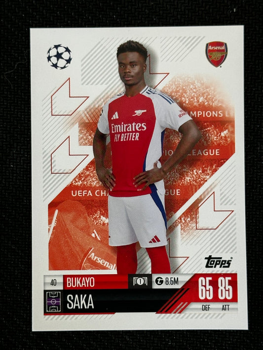 Bukayo Saka #40 Match Attax 24/25