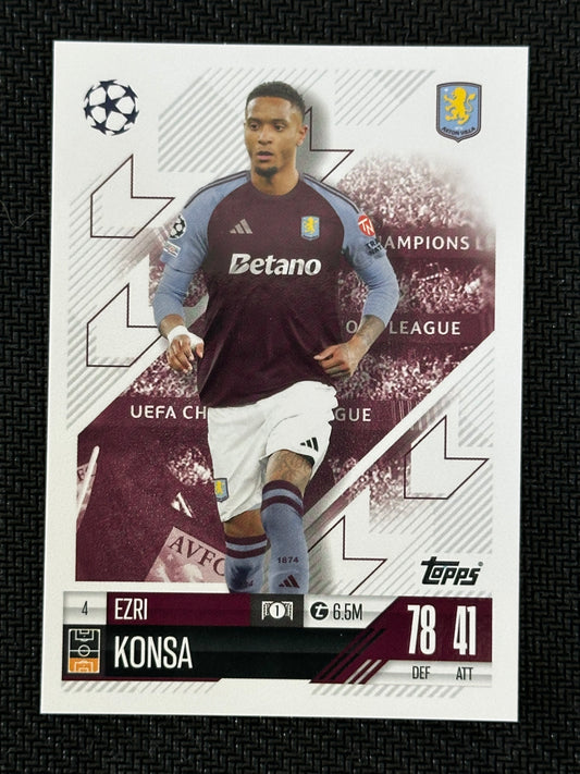 Ezri Konsa #4 Match Attax 24/25