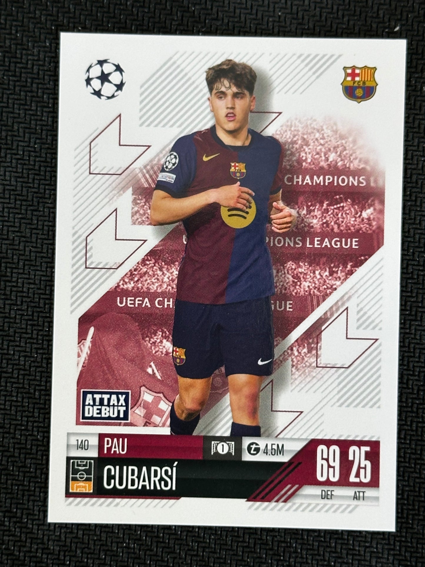 Pau Cubarsi #140 Match Attax 24/25