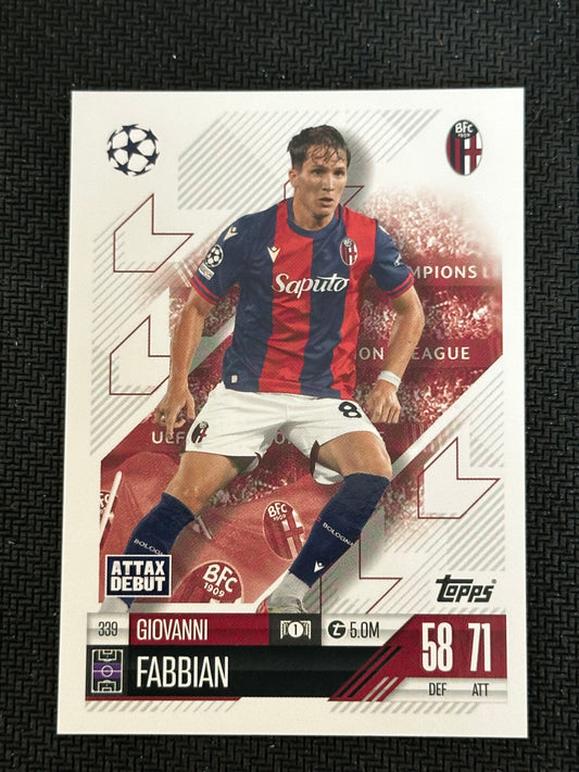 Giovanni Fabbian #339 Match Attax 24/25