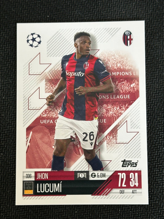 Jhon Lucumi #336 Match Attax 24/25