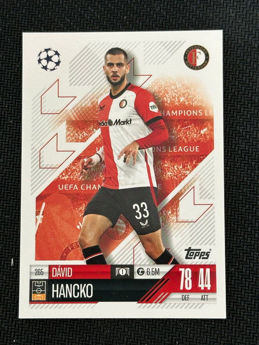 David Hancko #265 Match Attax 24/25