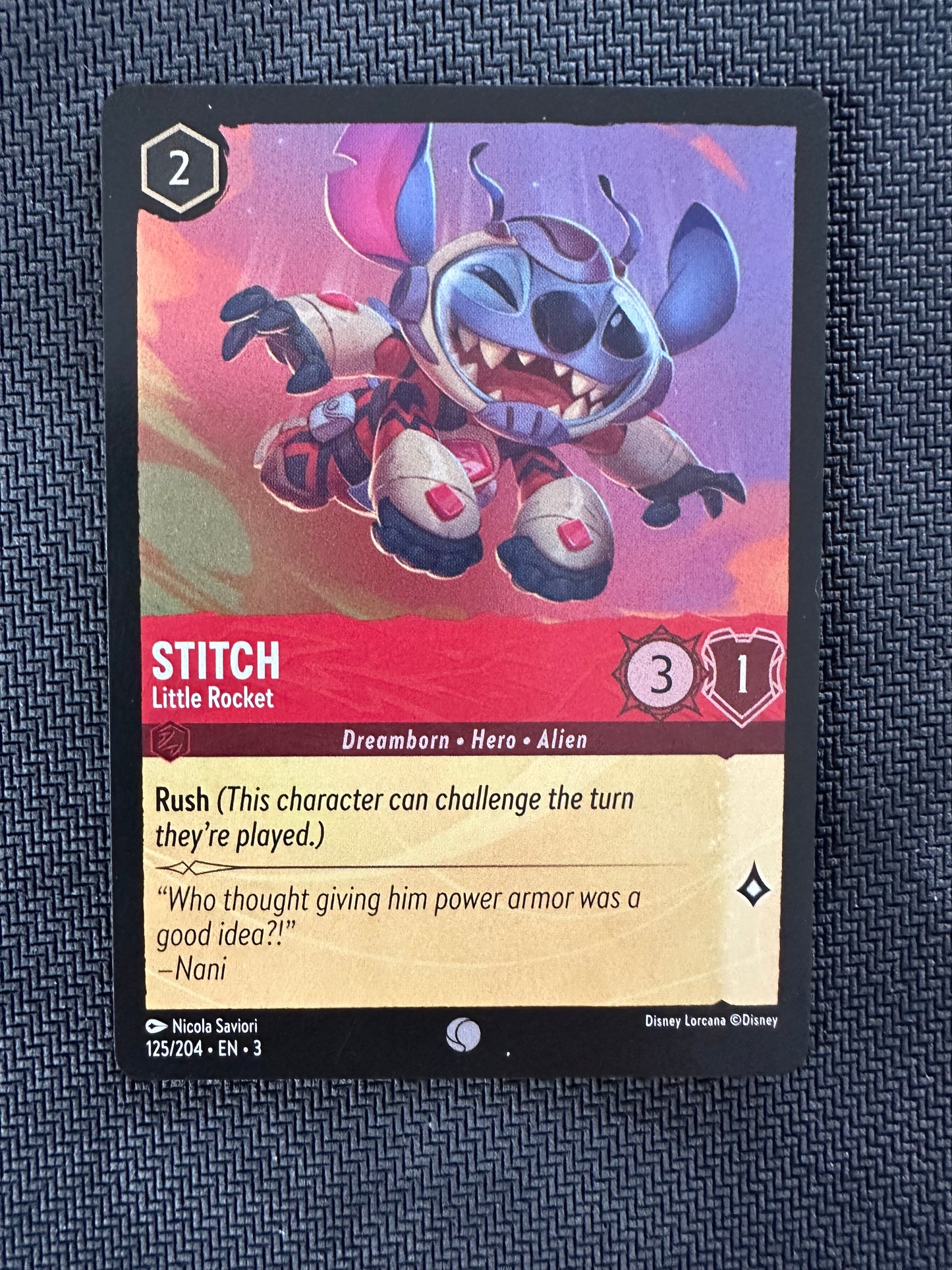 #125 Stitch Foil Disney Lorcana Into the Inklands