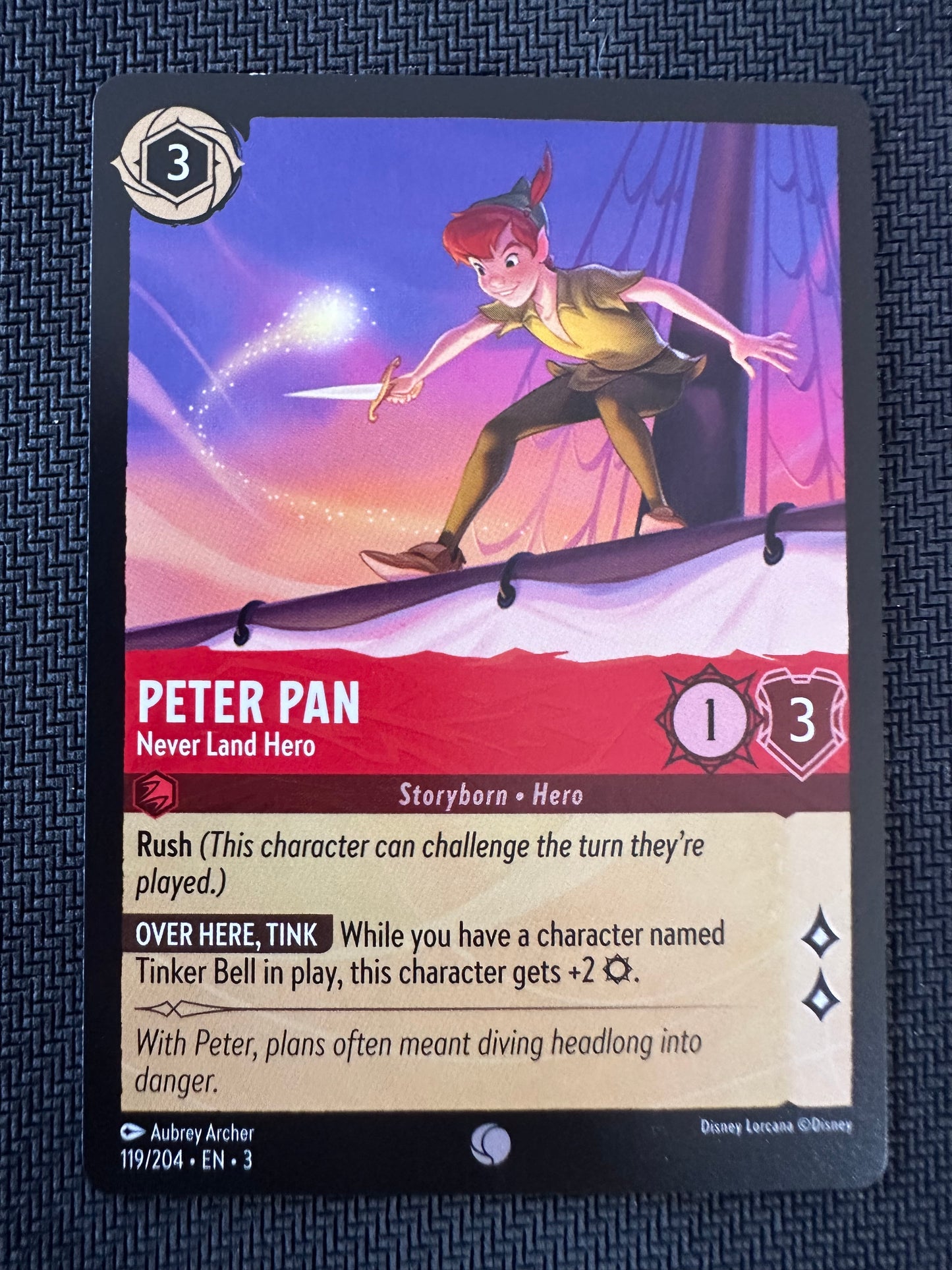 #119 Peter Pan Disney Lorcana Into the Inklands