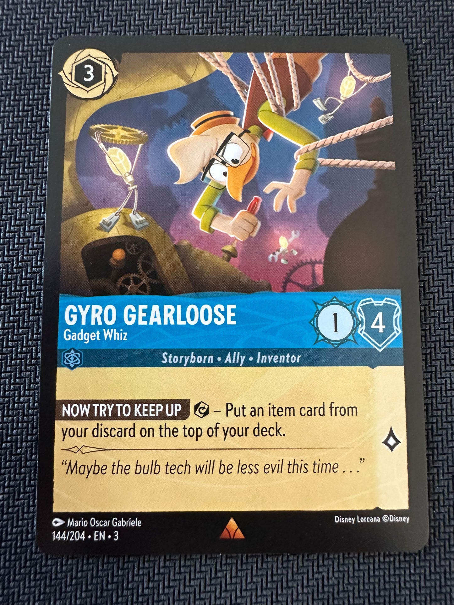 #144 Gyro Gearloose Disney Lorcana Into the Inklands