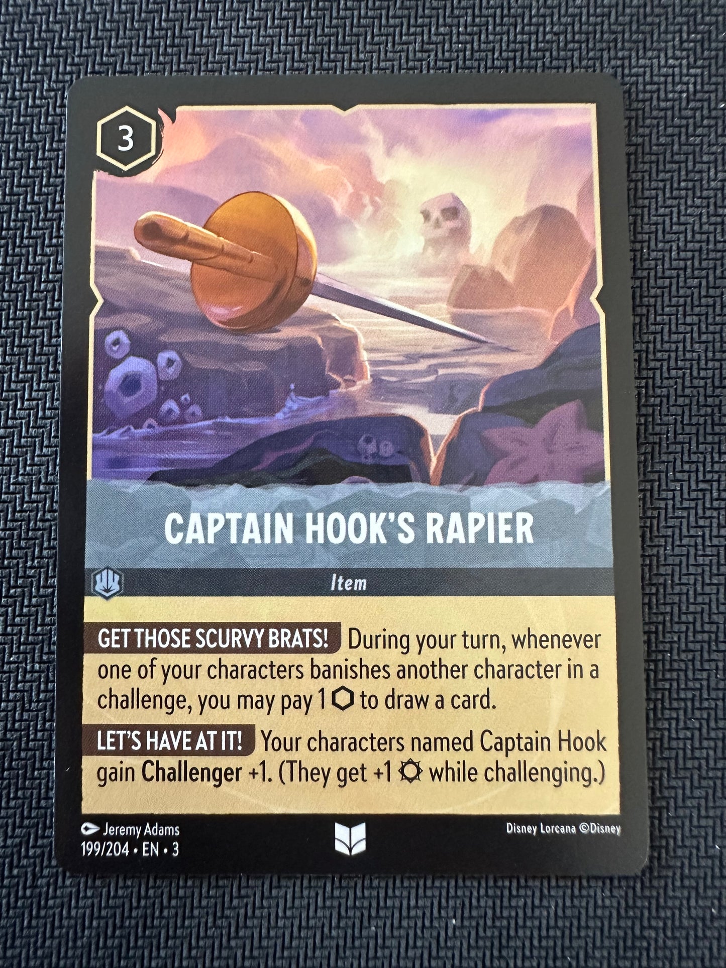 #199 Captain Hook's Rapier Disney Lorcana Into the Inklands