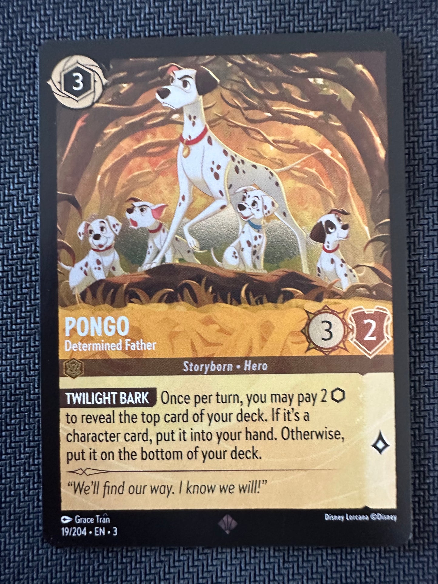 #19 Pongo Foil Disney Lorcana Into the Inklands