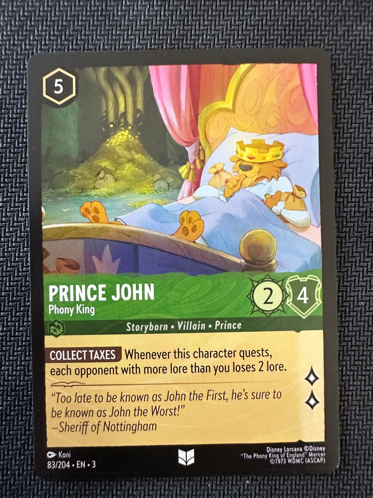 #83 Prince John Disney Lorcana Into the Inklands