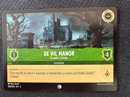 #100 De Vil Manor Disney Lorcana Into the Inklands