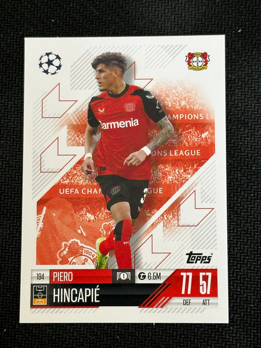 Piero Hincapie #194 Match Attax 24/25