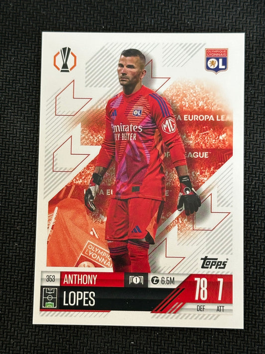 Anthony Lopes #353 Match Attax 24/25